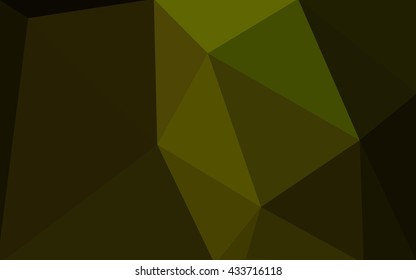 Multicolor dark green, yellow, orange polygonal illustration, which consist of triangles. Geometric background in Origami style with gradient. Triangular design for your business.