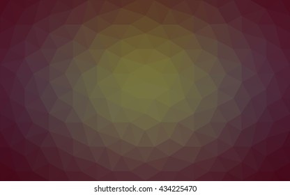 Multicolor dark green, yellow, orange polygonal illustration, which consist of triangles. Geometric background in Origami style with gradient. Triangular design for your business.