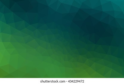 Multicolor dark green, yellow, orange polygonal illustration, which consist of triangles. Geometric background in Origami style with gradient. Triangular design for your business.