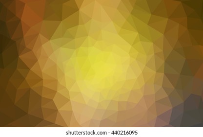 Multicolor dark green, yellow, orange polygonal illustration, which consist of triangles. Geometric background in Origami style with gradient. Triangular design for your business.