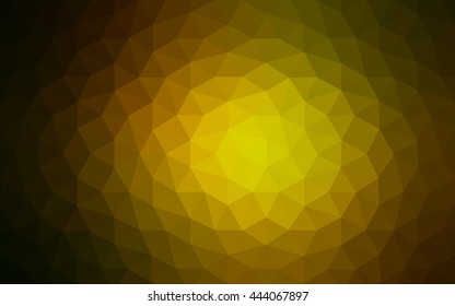 Multicolor dark green, yellow, orange polygonal illustration, which consist of triangles. Geometric background in Origami style with gradient. Triangular design for your business.