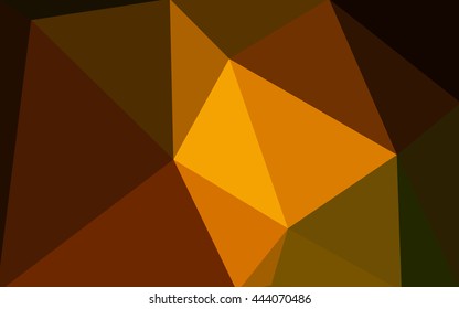 Multicolor dark green, yellow, orange polygonal illustration, which consist of triangles. Geometric background in Origami style with gradient. Triangular design for your business.
