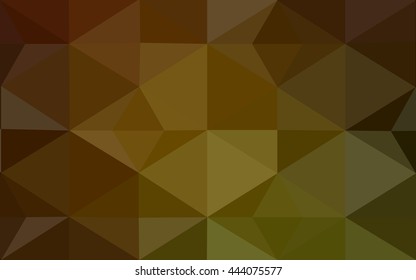 Multicolor dark green, yellow, orange polygonal illustration, which consist of triangles. Geometric background in Origami style with gradient. Triangular design for your business.