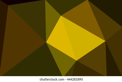 Multicolor dark green, yellow, orange polygonal illustration, which consist of triangles. Geometric background in Origami style with gradient. Triangular design for your business.