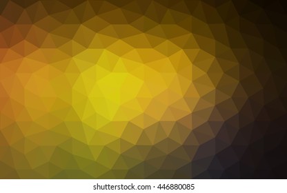 Multicolor dark green, yellow, orange polygonal illustration, which consist of triangles. Geometric background in Origami style with gradient. Triangular design for your business.