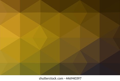 Multicolor dark green, yellow, orange polygonal illustration, which consist of triangles. Geometric background in Origami style with gradient. Triangular design for your business.