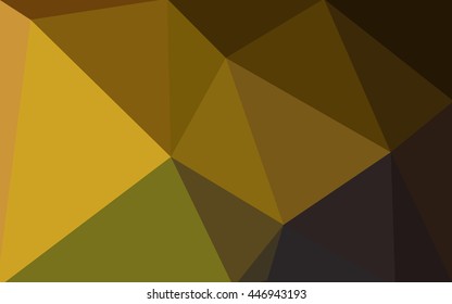 Multicolor dark green, yellow, orange polygonal illustration, which consist of triangles. Geometric background in Origami style with gradient. Triangular design for your business.