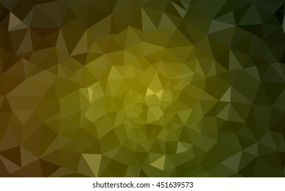 Multicolor dark green, yellow, orange polygonal illustration, which consist of triangles. Geometric background in Origami style with gradient. Triangular design for your business.