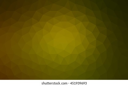 Multicolor dark green, yellow, orange polygonal illustration, which consist of triangles. Geometric background in Origami style with gradient. Triangular design for your business.