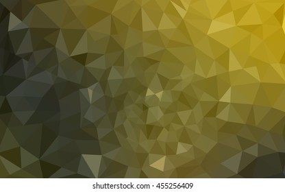 Multicolor dark green, yellow, orange polygonal illustration, which consist of triangles. Geometric background in Origami style with gradient. Triangular design for your business.
