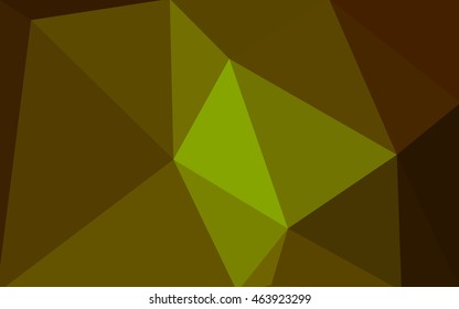 Multicolor dark green, yellow, orange polygonal illustration, which consist of triangles. Geometric background in Origami style with gradient. Triangular design for your business.