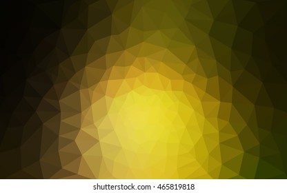 Multicolor dark green, yellow, orange polygonal illustration, which consist of triangles. Geometric background in Origami style with gradient. Triangular design for your business.