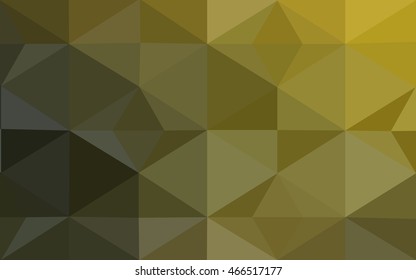 Multicolor dark green, yellow, orange polygonal illustration, which consist of triangles. Geometric background in Origami style with gradient. Triangular design for your business.