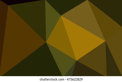 Multicolor dark green, yellow, orange polygonal illustration, which consist of triangles. Geometric background in Origami style with gradient. Triangular design for your business.