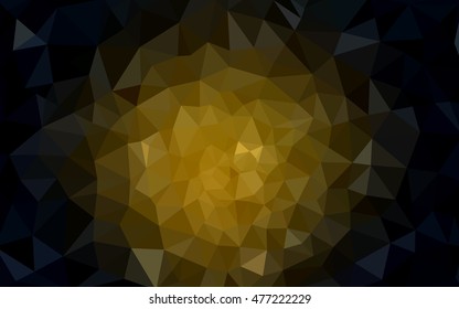 Multicolor dark green, yellow, orange polygonal illustration, which consist of triangles. Geometric background in Origami style with gradient. Triangular design for your business.
