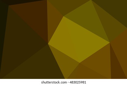 Multicolor dark green, yellow, orange polygonal illustration, which consist of triangles. Geometric background in Origami style with gradient. Triangular design for your business.