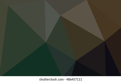 Multicolor dark green, yellow, orange polygonal illustration, which consist of triangles. Geometric background in Origami style with gradient. Triangular design for your business.
