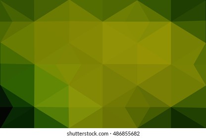 Multicolor dark green, yellow, orange polygonal illustration, which consist of triangles. Geometric background in Origami style with gradient. Triangular design for your business.