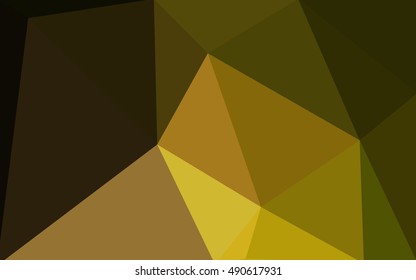 Multicolor dark green, yellow, orange polygonal illustration, which consist of triangles. Geometric background in Origami style with gradient. Triangular design for your business.