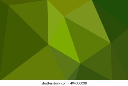 Multicolor dark green, yellow, orange polygonal illustration, which consist of triangles. Geometric background in Origami style with gradient. Triangular design for your business.