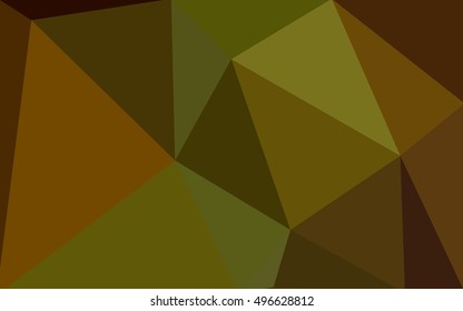 Multicolor dark green, yellow, orange polygonal illustration, which consist of triangles. Geometric background in Origami style with gradient. Triangular design for your business.