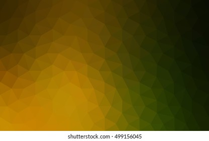 Multicolor dark green, yellow, orange polygonal illustration, which consist of triangles. Geometric background in Origami style with gradient. Triangular design for your business.