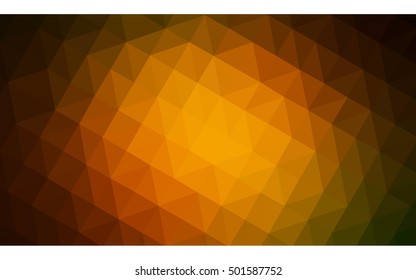 Multicolor dark green, yellow, orange polygonal illustration, which consist of triangles. Geometric background in Origami style with gradient. Triangular design for your business.