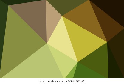 Multicolor dark green, yellow, orange polygonal illustration, which consist of triangles. Geometric background in Origami style with gradient. Triangular design for your business.