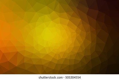 Multicolor dark green, yellow, orange polygonal illustration, which consist of triangles. Geometric background in Origami style with gradient. Triangular design for your business.