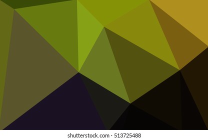 Multicolor dark green, yellow, orange polygonal illustration, which consist of triangles. Geometric background in Origami style with gradient. Triangular design for your business.