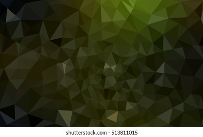 Multicolor dark green, yellow, orange polygonal illustration, which consist of triangles. Geometric background in Origami style with gradient. Triangular design for your business.