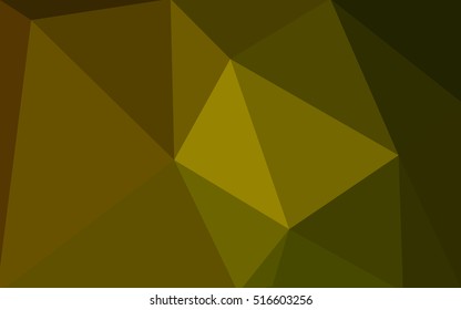 Multicolor dark green, yellow, orange polygonal illustration, which consist of triangles. Geometric background in Origami style with gradient. Triangular design for your business.