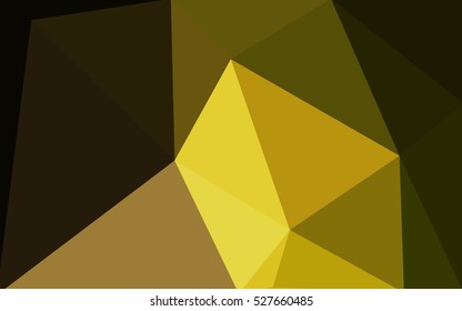 Multicolor dark green, yellow, orange polygonal illustration, which consist of triangles. Geometric background in Origami style with gradient. Triangular design for your business.