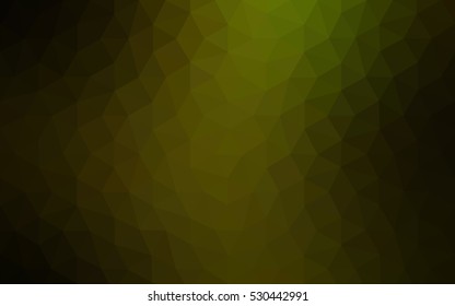 Multicolor dark green, yellow, orange polygonal illustration, which consist of triangles. Geometric background in Origami style with gradient. Triangular design for your business.
