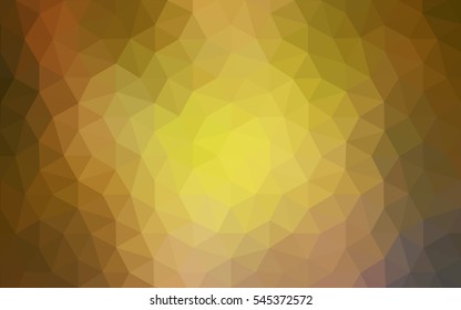 Multicolor dark green, yellow, orange polygonal illustration, which consist of triangles. Geometric background in Origami style with gradient. Triangular design for your business.