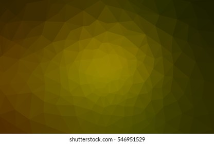 Multicolor dark green, yellow, orange polygonal illustration, which consist of triangles. Geometric background in Origami style with gradient. Triangular design for your business.