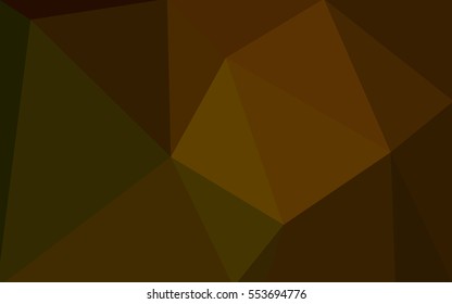 Multicolor dark green, yellow, orange polygonal illustration, which consist of triangles. Geometric background in Origami style with gradient. Triangular design for your business.