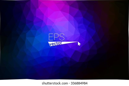 multicolor dark pink, blue geometric rumpled triangular low poly origami style gradient illustration graphic background. Vector polygonal design for your business.