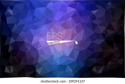 multicolor dark pink, blue geometric rumpled triangular low poly origami style gradient illustration graphic background. Vector polygonal design for your business.