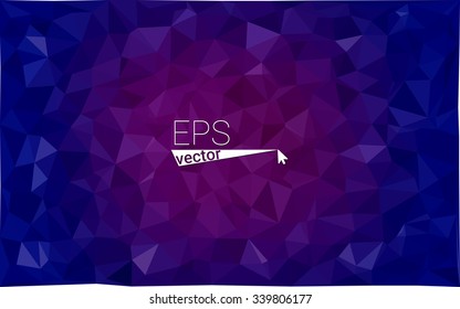 multicolor dark pink, blue geometric rumpled triangular low poly origami style gradient illustration graphic background. Vector polygonal design for your business.