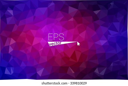 multicolor dark pink, blue geometric rumpled triangular low poly origami style gradient illustration graphic background. Vector polygonal design for your business.