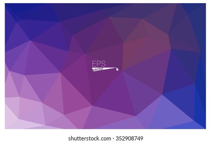 multicolor dark pink, blue geometric rumpled triangular low poly origami style gradient illustration graphic background. Vector polygonal design for your business.