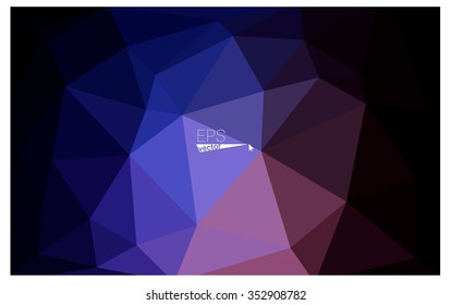 multicolor dark pink, blue geometric rumpled triangular low poly origami style gradient illustration graphic background. Vector polygonal design for your business.