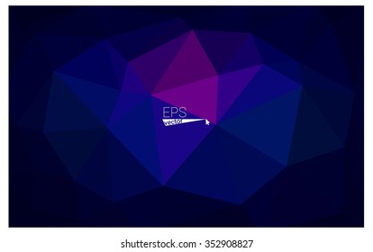 multicolor dark pink, blue geometric rumpled triangular low poly origami style gradient illustration graphic background. Vector polygonal design for your business.