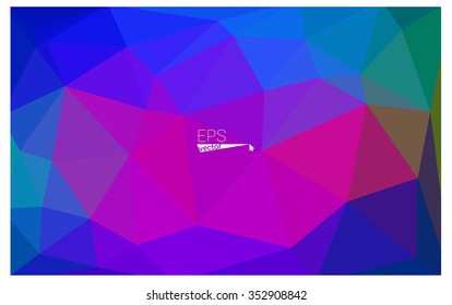 multicolor dark pink, blue geometric rumpled triangular low poly origami style gradient illustration graphic background. Vector polygonal design for your business.