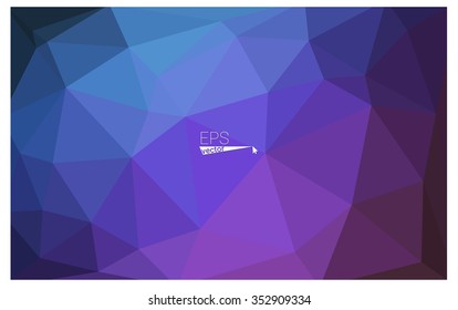 multicolor dark pink, blue geometric rumpled triangular low poly origami style gradient illustration graphic background. Vector polygonal design for your business.