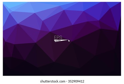 multicolor dark pink, blue geometric rumpled triangular low poly origami style gradient illustration graphic background. Vector polygonal design for your business.