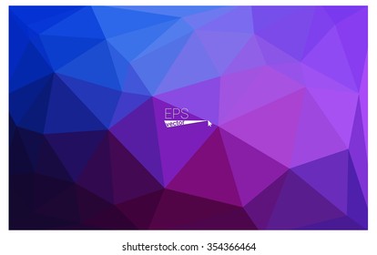 multicolor dark pink, blue geometric rumpled triangular low poly origami style gradient illustration graphic background. Vector polygonal design for your business.