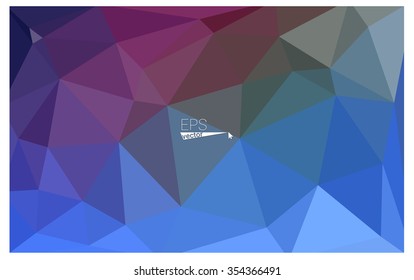 multicolor dark pink, blue geometric rumpled triangular low poly origami style gradient illustration graphic background. Vector polygonal design for your business.