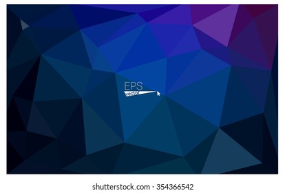 multicolor dark pink, blue geometric rumpled triangular low poly origami style gradient illustration graphic background. Vector polygonal design for your business.